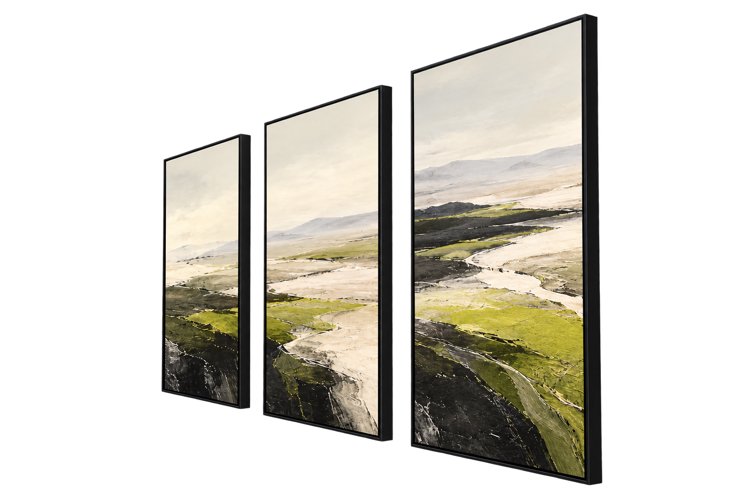 Three connected digital signage displays